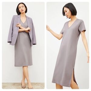 NEW M.M. LaFleur Sz XS The Renee Midi Dress Pima‎ Cotton Wisteria